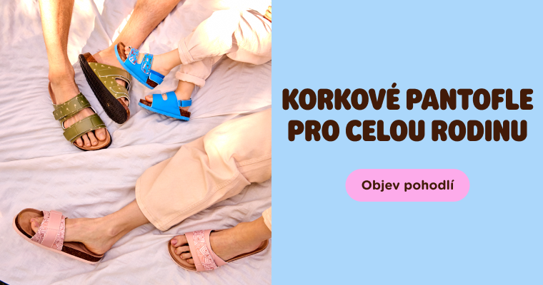  Korkové pantofle pro celou rodinu